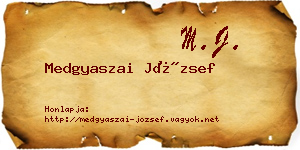 Medgyaszai József névjegykártya