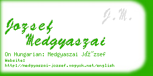 jozsef medgyaszai business card